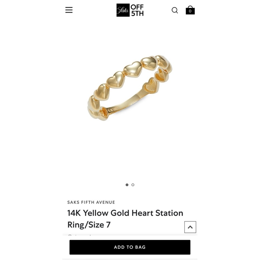 Woman’s gold ring.